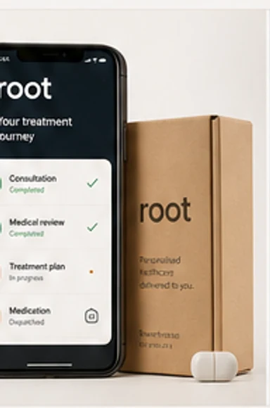 Root digital health app and treatment delivery box